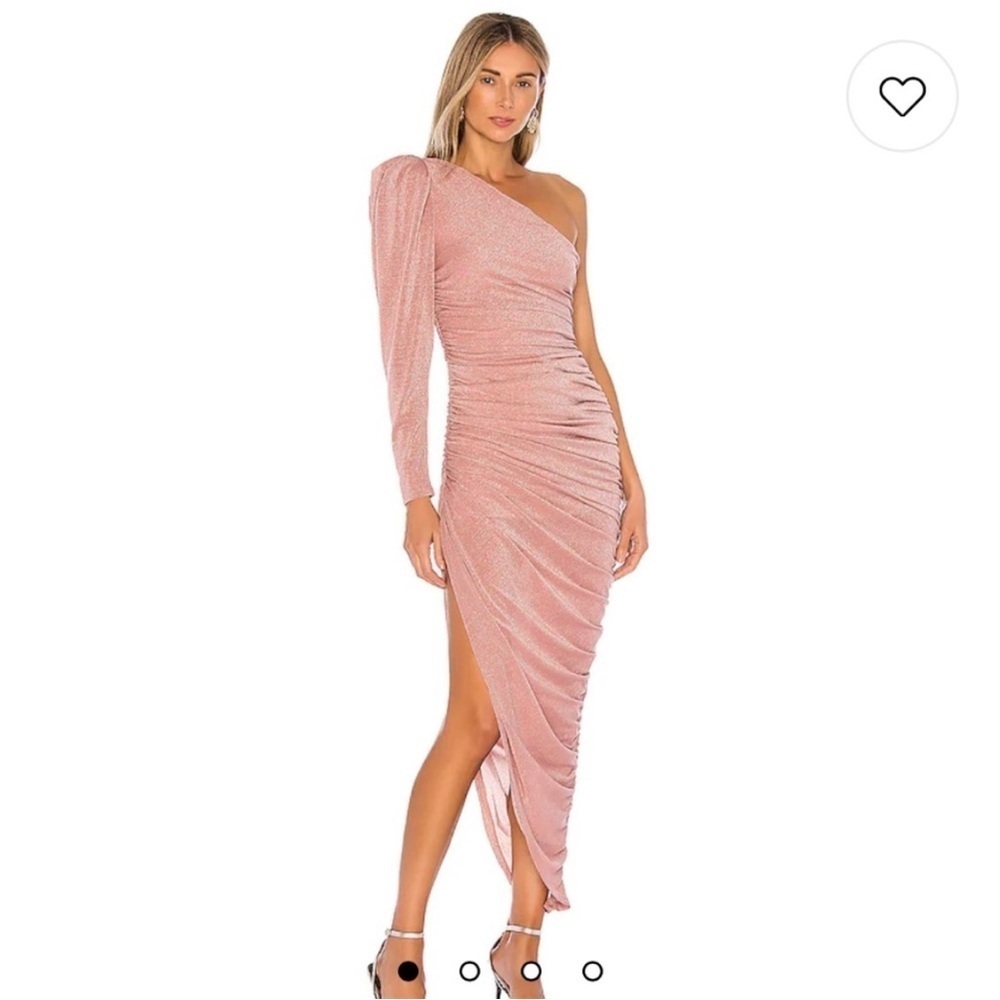 LPA Roksana Long Sleeve one arm Dress in Blush size small